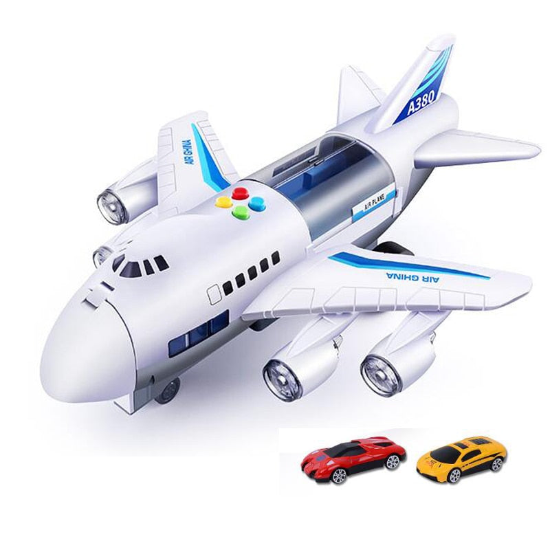 Avion jouet à inertie avec musique et lumières – Simulation piste enfant