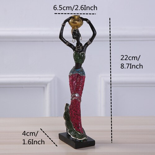 Figurine Résine Femme Africaine Ethnique - Décoration Vintage Maison 2