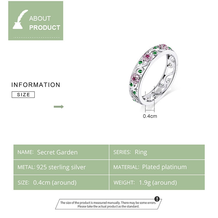 Bague Fleur Argent 925 Bisaer - Zircons Colorés