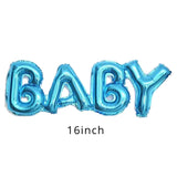 blue happy baby shower boys birthday pull flag banner balloon garland 1 age birth day 12month photo frame first party decor 1st