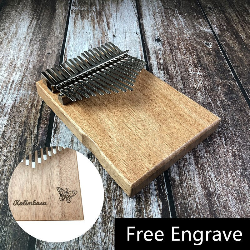 Kalimba 17 Touches Pin Acajou Africain - Sanza Mbira Piano à Pouce