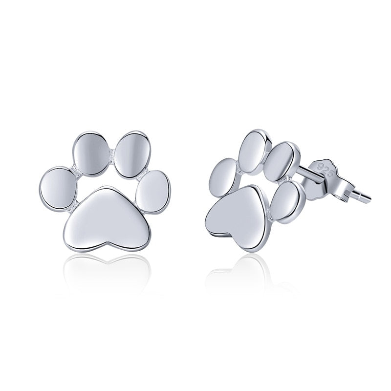 Boucles d'oreilles argent 925 Bamoer empreinte de patte – SCE407