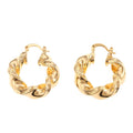Boucles d'Oreilles Créoles Dorées Style Africain Éthiopien 2