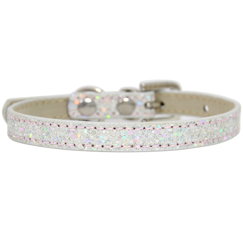 Collier chat et chien strass diamant – Cuir réglable pour chaton