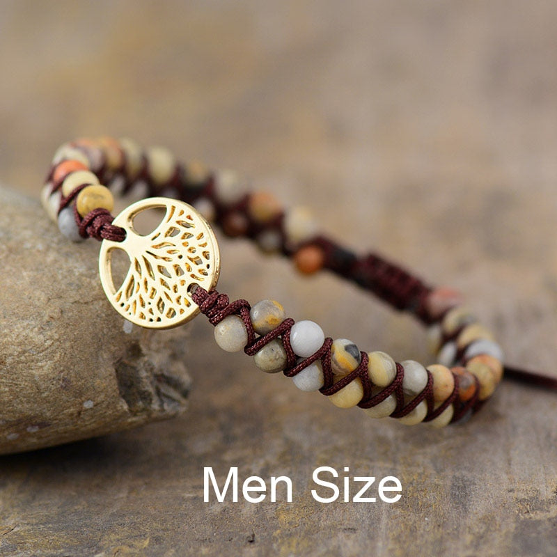 Bracelet Arbre de Vie Africain - Tressé Yoga Amitié