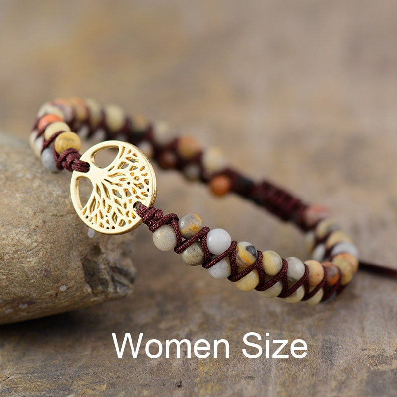 Bracelet Arbre de Vie Africain - Tressé Yoga Amitié