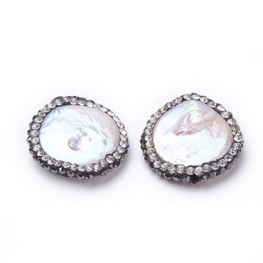 Perles Nacre et Argile Strass - Lot 10 DIY Bijoux