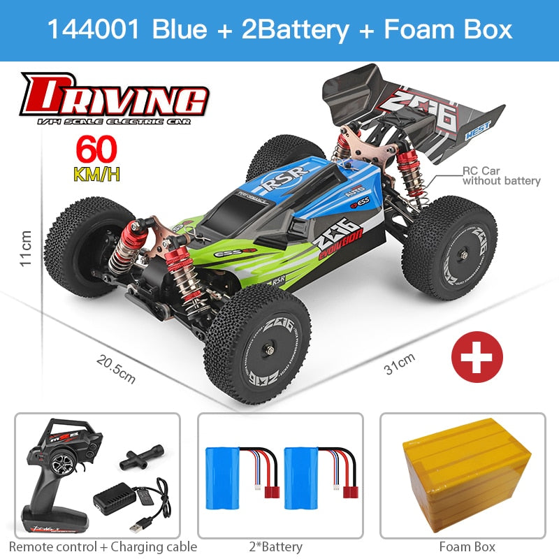 Voiture RC Wltoys 144001/A959 2,4 GHz 4WD – 70 km/h, drift tout-terrain
