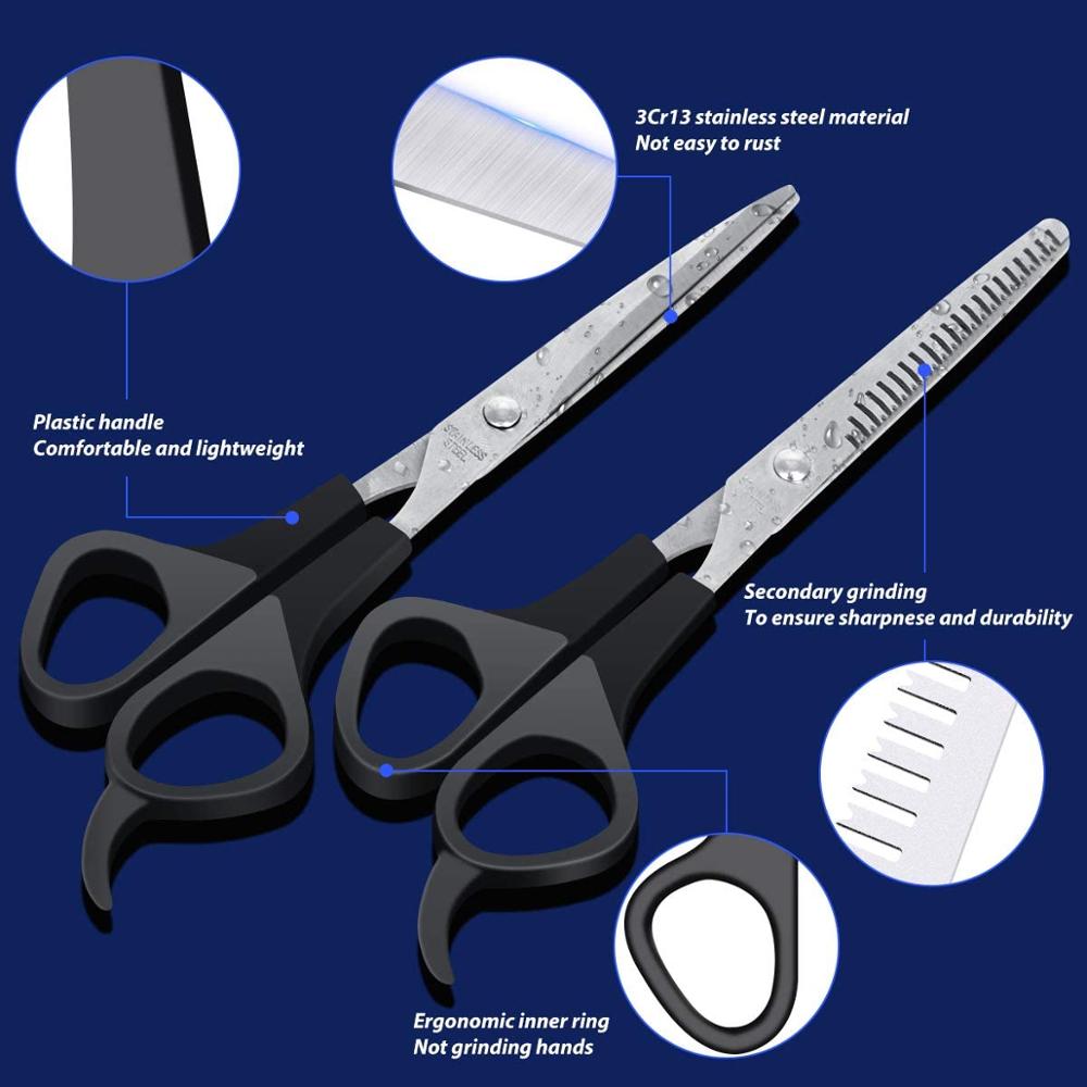 Kit ciseaux coiffure Yblntek 6 pouces – Effilage, peigne et ciseaux droits