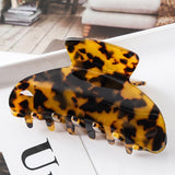High Quality Geometric Acetate Hair Claws Large Square Hair Crabs Clip Leopard Grain Hair Clamps For Women Hair Accessories