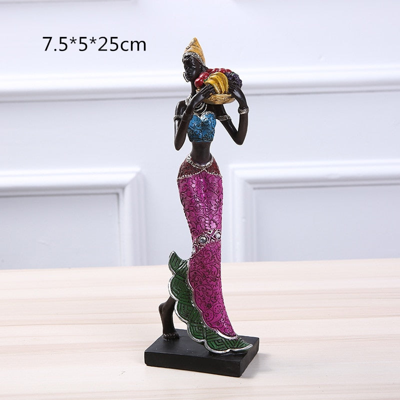 Figurine Résine Femme Africaine Ethnique - Décoration Vintage Maison 2