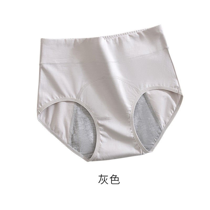 Culotte menstruelle coton taille haute lavable – Protection flux léger