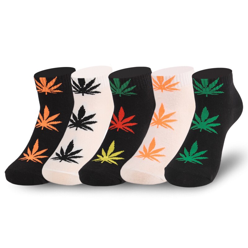 Lot de 5 paires de chaussettes fantaisie homme – Style Harajuku casual