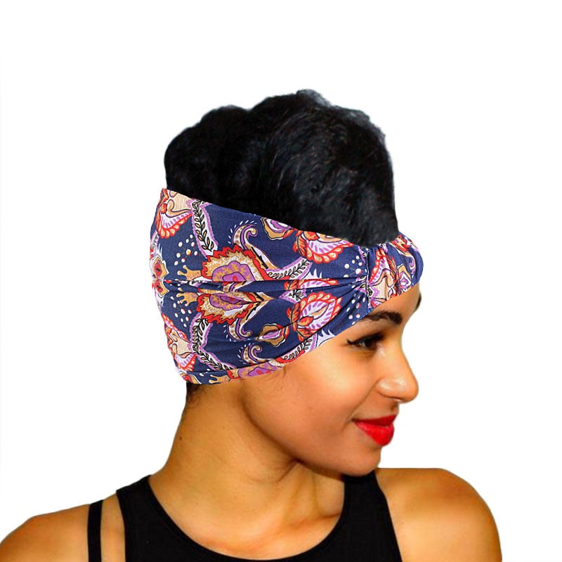 Headband Imprimé Africain Torsadé - Bandeau Cheveux Femme 2