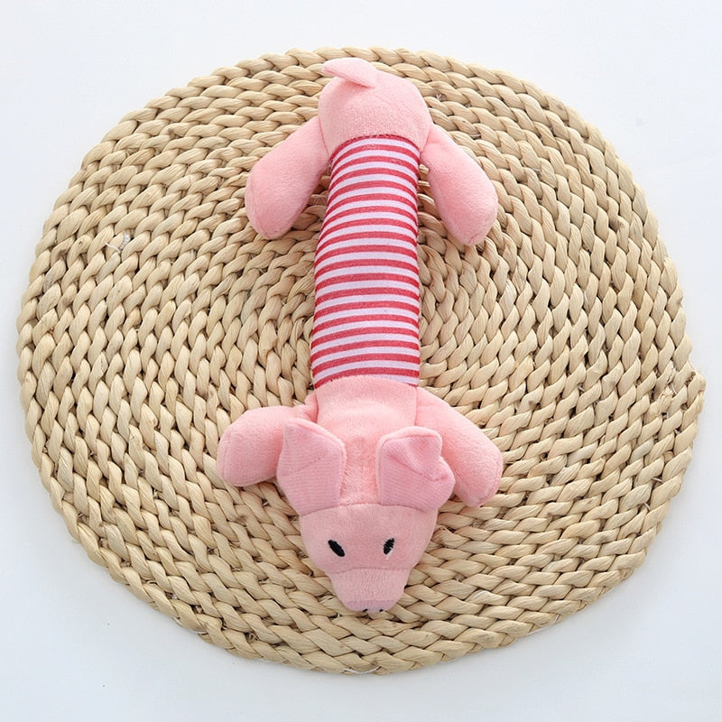 Jouet peluche couinante pour chien – Lapin, loup ou écureuil