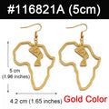 Boucles d'Oreilles Néfertiti Dorées - Bijou Carte Afrique Anniyo 2