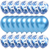 blue happy baby shower boys birthday pull flag banner balloon garland 1 age birth day 12month photo frame first party decor 1st