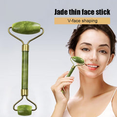 Rouleau de jade facial et gua sha naturel – Massage et soin du visage