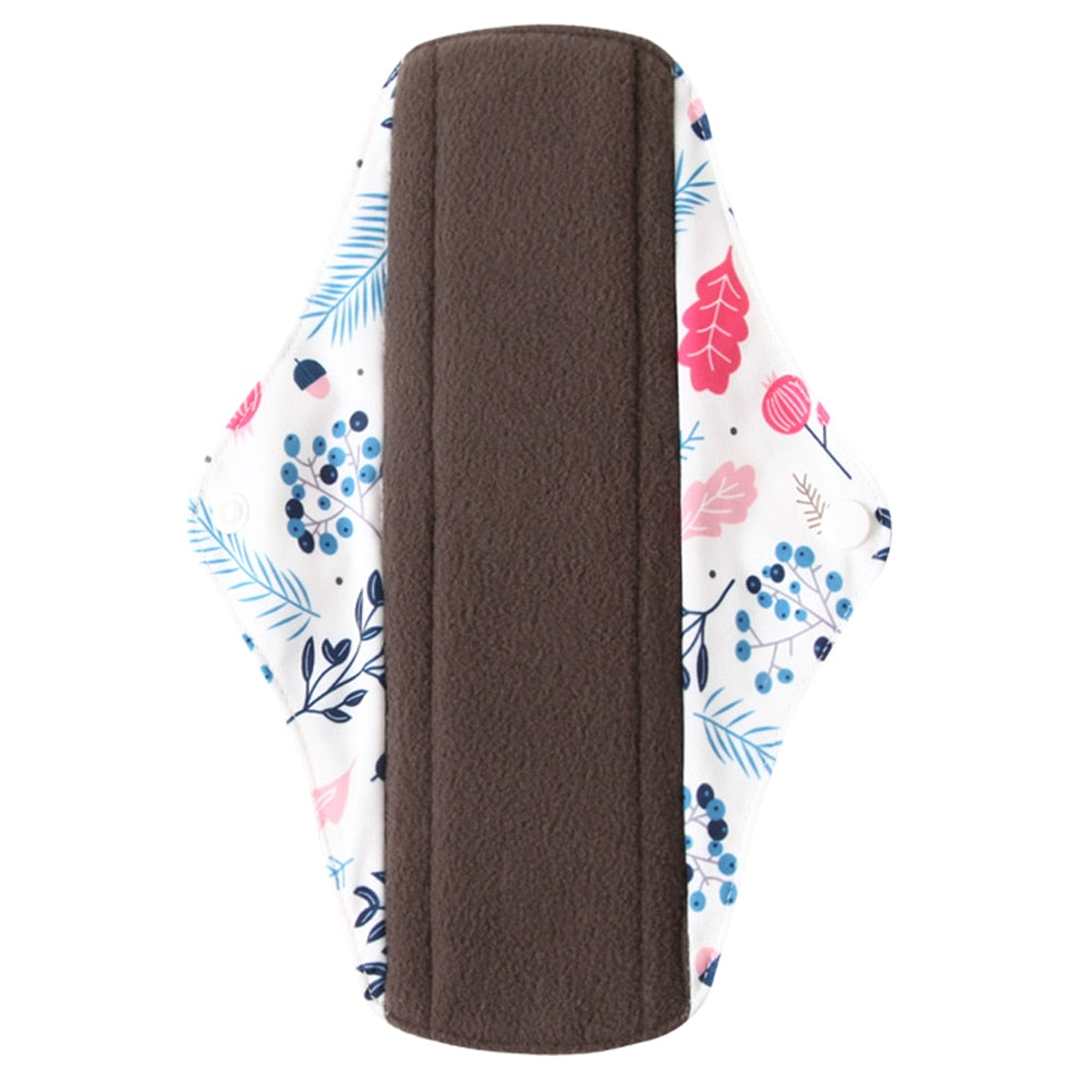 Protège-slip lavable Ohbabyka charbon de bambou – Serviette réutilisable