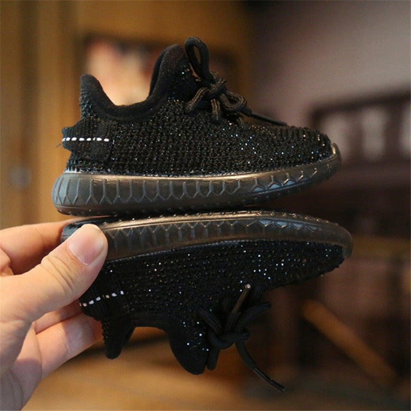 Chaussures bébé Aogt avec strass – Baskets souples garçon et fille