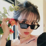 2021 New Women Rectangle Vintage Sunglasses Brand Designer Retro Points Sun Glasses Female Lady Eyeglass Cat Eye Driver Goggles