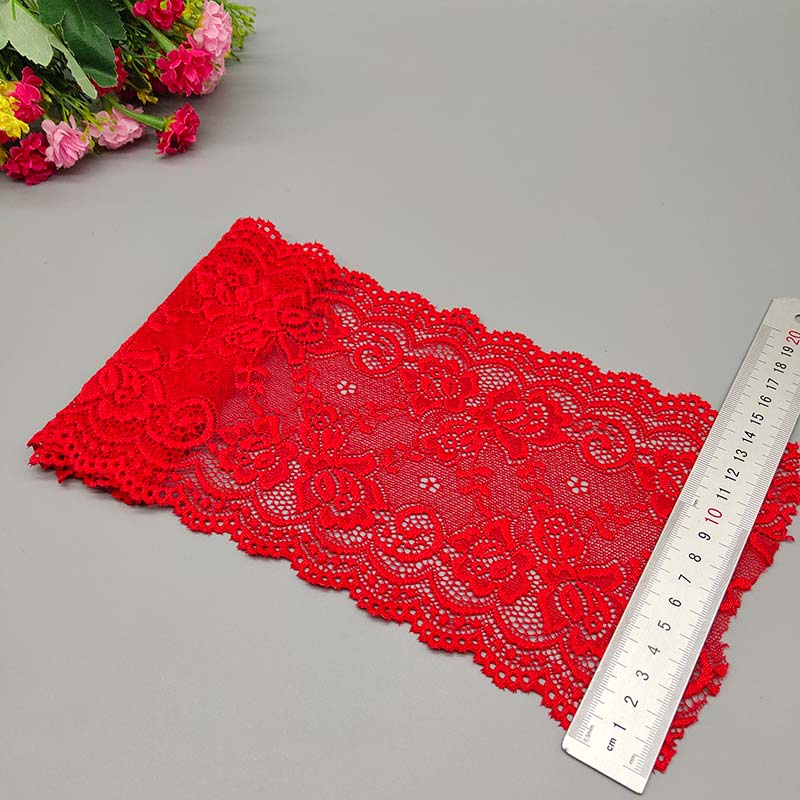 Ruban Dentelle Élastique Fleuri Africain - 15cm Couture DIY 2