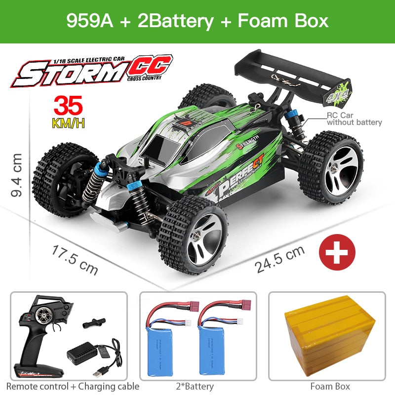 Voiture RC Wltoys 144001/A959 2,4 GHz 4WD – 70 km/h, drift tout-terrain