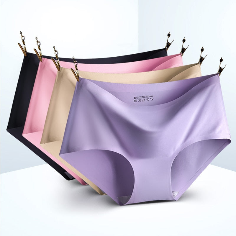Culotte sans couture en soie de glace taille mi-haute – Respirante femme