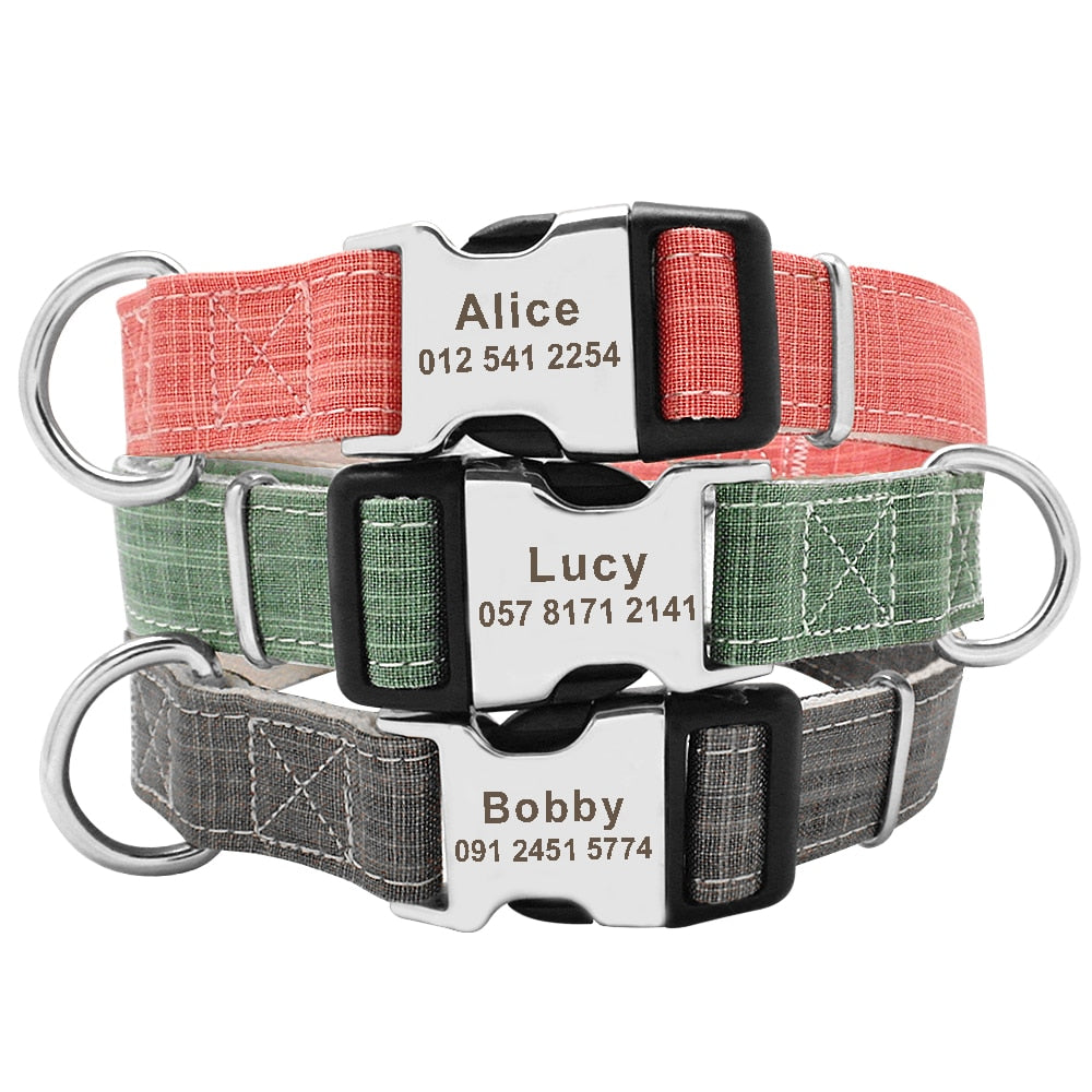 Collier Chien Chat Gravé - Plaque Personnalisée Nylon 2