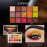 QIBEST Glitter Eyeshadow Palette 15 Colors Planet Holographic Pigment Matte Shimmer Eye Shadow Powder Shiny Eye Makeup Pallete