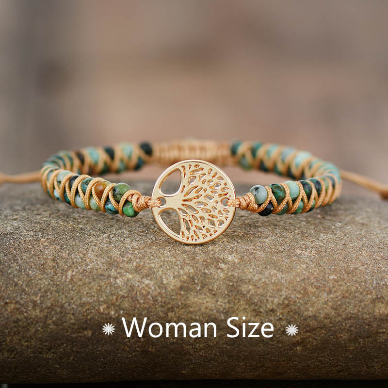 Bracelet Arbre de Vie Africain - Tressé Yoga Amitié