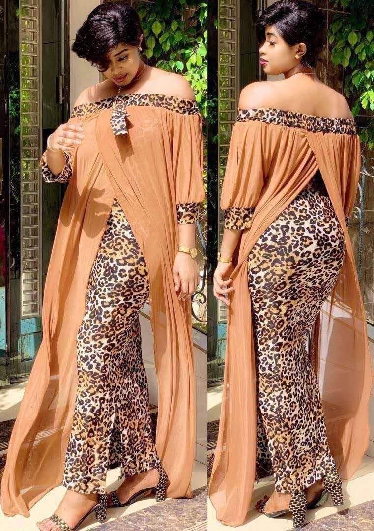 Robe Maxi Léopard Africaine Ethnique - Bodycon Femme Décontracté 2