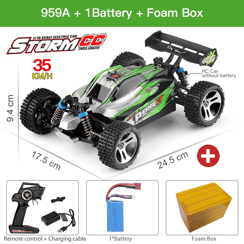 Voiture RC Wltoys 144001/A959 2,4 GHz 4WD – 70 km/h, drift tout-terrain