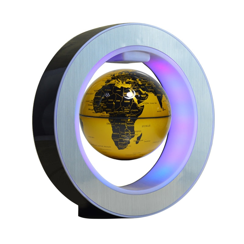 Globe terrestre en lévitation magnétique avec lumière LED