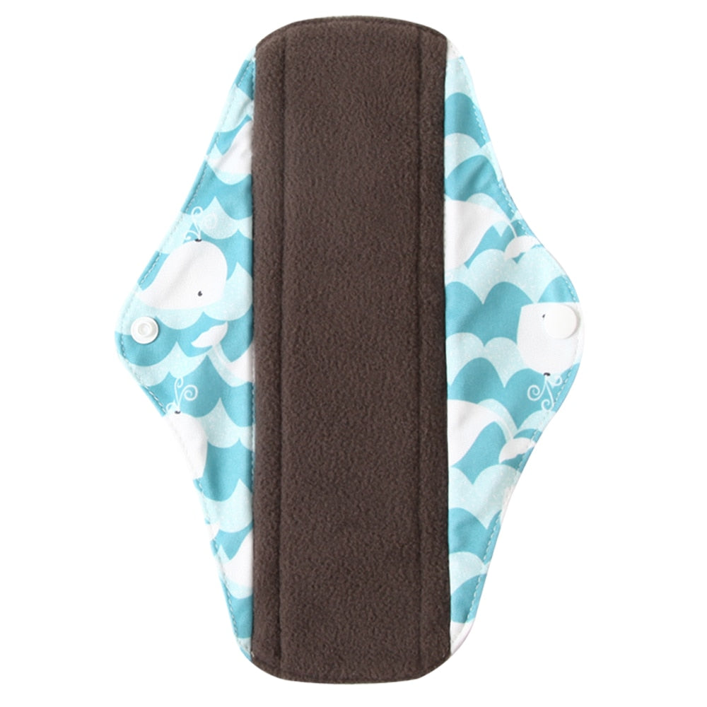 Protège-slip lavable Ohbabyka charbon de bambou – Serviette réutilisable