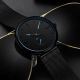 CRRJU Fashion Mens Watches Ultra Thin Quartz Watch Men 2020 New Casual Mesh Belt Waterproof Stylish Watches Relogio Masculino