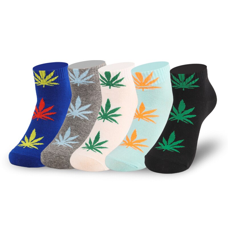 Lot de 5 paires de chaussettes fantaisie homme – Style Harajuku casual
