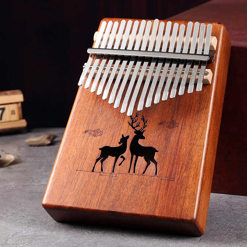 Kalimba 17 Touches Acajou Massif Africain - Piano à Pouce 7