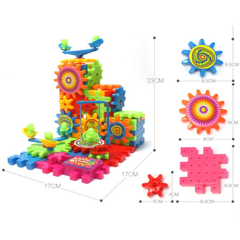 Kit de construction 3D engrenages électriques 81 pièces – Jouet éducatif