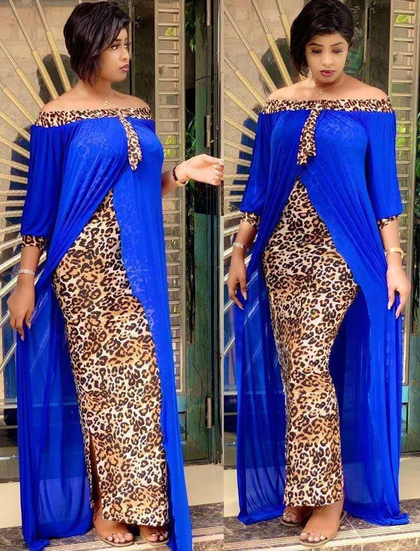 Robe Maxi Léopard Africaine Ethnique - Bodycon Femme Décontracté 2