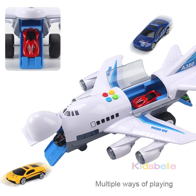 Avion jouet à inertie avec musique et lumières – Simulation piste enfant