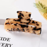 High Quality Geometric Acetate Hair Claws Large Square Hair Crabs Clip Leopard Grain Hair Clamps For Women Hair Accessories