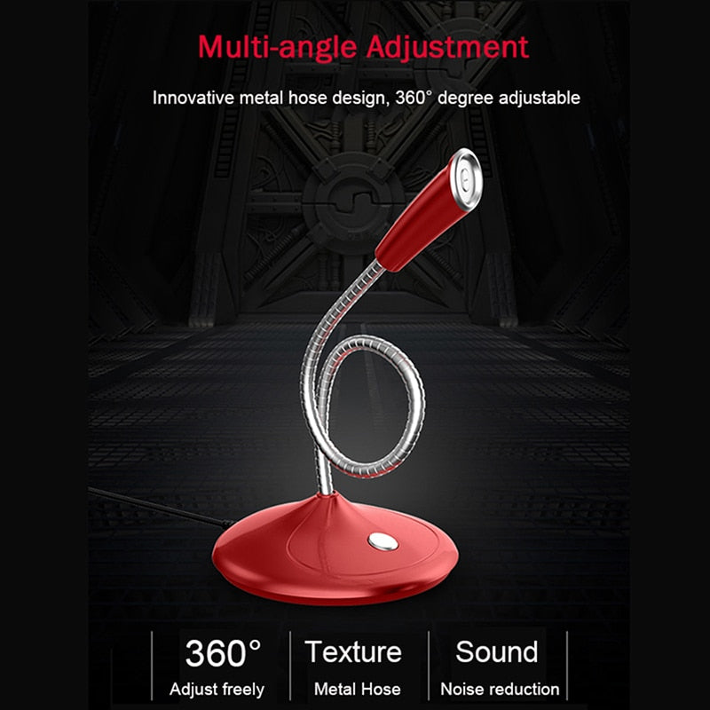 Microphone Studio Orientable 360° - USB PC Streaming Gaming