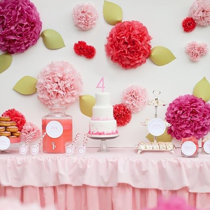 Pompons en papier de soie multicolores 10/15/20 cm – Décoration fête