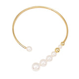 MANILAI Metal Torques Simulated Pearl Choker Necklace For Women Punk Jewelry Statement Bib Collar Necklace Fashion Accessories