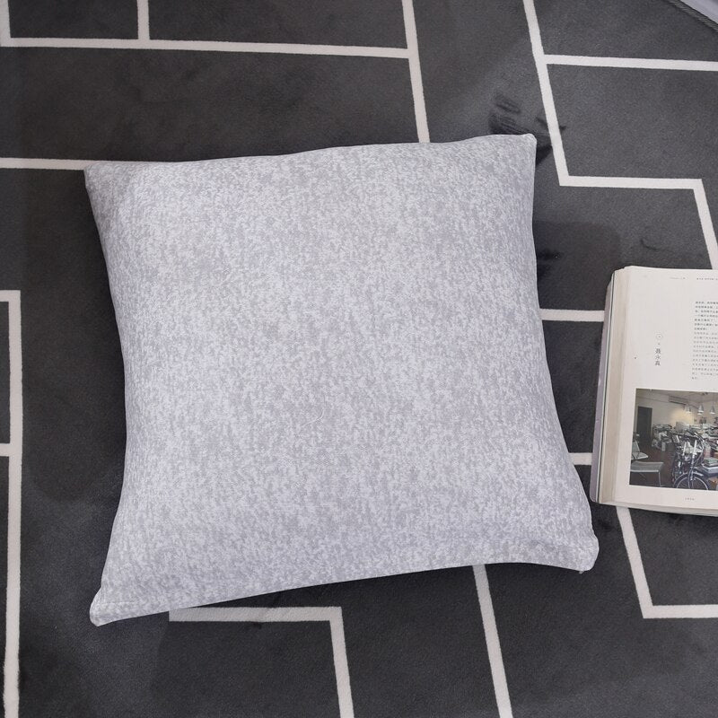 Lot de 2 housses de coussin 45x45 cm assorties canapé et literie