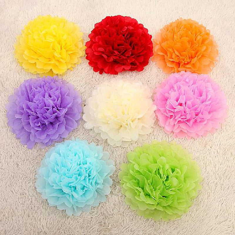 Pompons en papier de soie multicolores 10/15/20 cm – Décoration fête