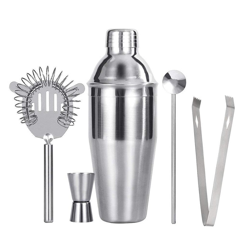 Shaker à cocktail Upors inox 550/750 ml avec mudler, jigger et cuillère