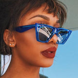Evrfelan Retro Square Sunglasses Brand Desinger Cat Eye Sun Glasses Women Eyewear Chic Big Frame Glasses for Women oculos UV400