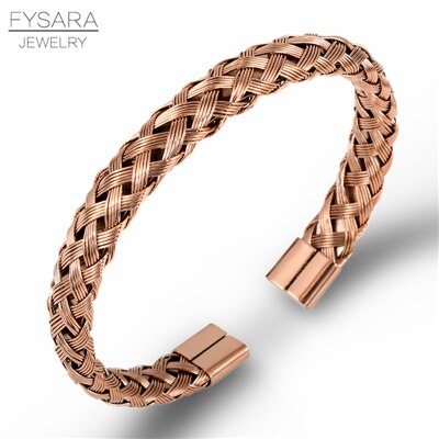 Bracelet jonc torsadé Fysara en acier inoxydable – Homme et femme